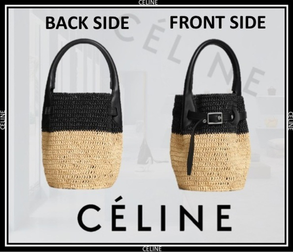 19SS新作 CELINE セリーヌコピー ラフィア＆カーフ カゴバック 9060313